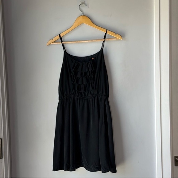 Silk Ruffle Mini Dress - Picture 2 of 5